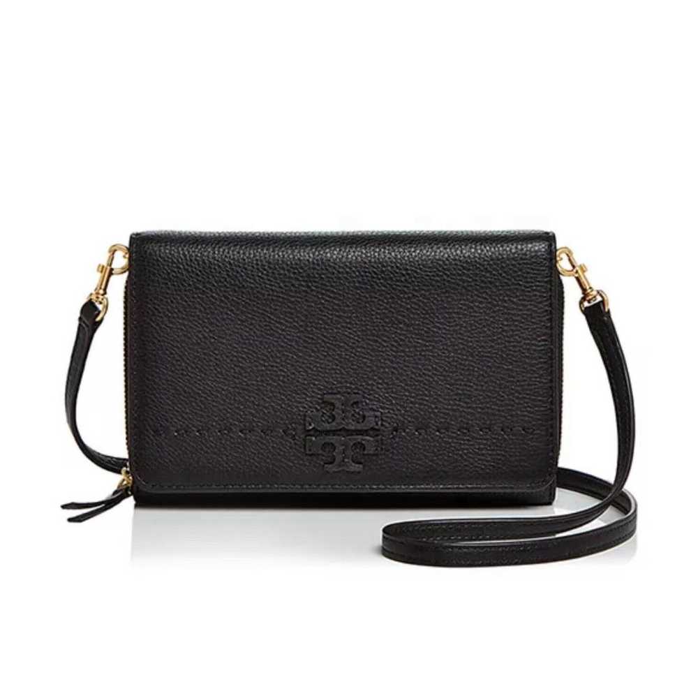 Tory Burch McGraw Flat Pebbled Leather Wallet Cro… - image 2