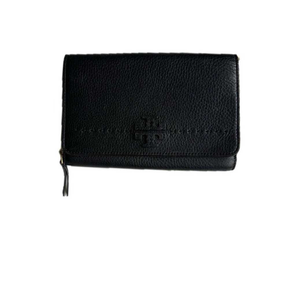 Tory Burch McGraw Flat Pebbled Leather Wallet Cro… - image 3