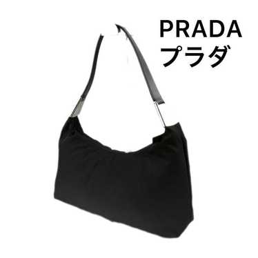 Prada Nylon One-Shoulder Tote Bag Black