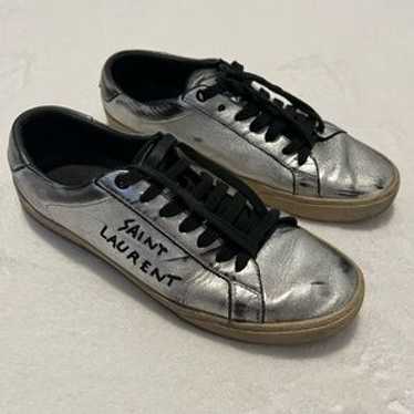 【SAINT LAURENT】美品 スニーカー COURT CLASSIC Saint Laurent Womens' Court Classic Distressed Canvas