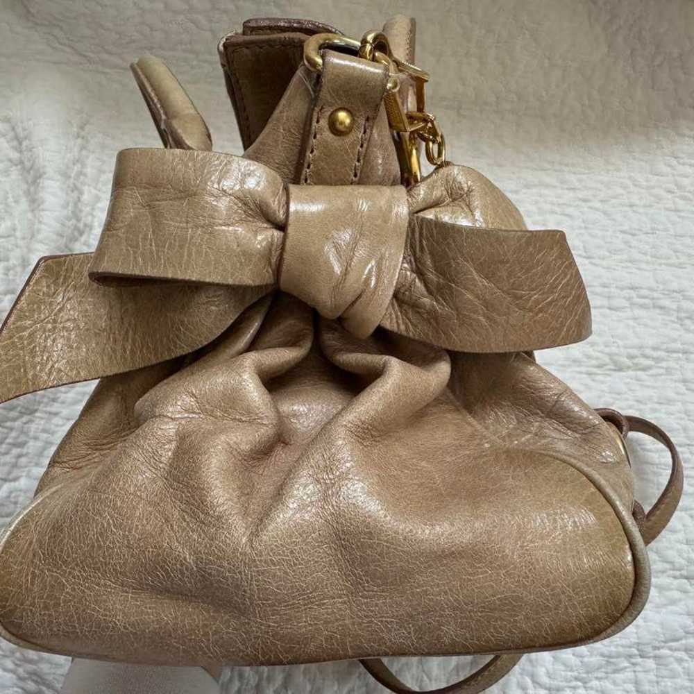 Miu Miu Beige Ribbon Handbag Shoulder Bag - image 3