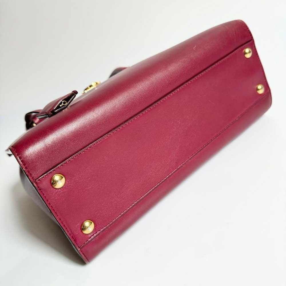 Ferragamo Gancini Handbag ♡ Raspberry Color Leath… - image 7