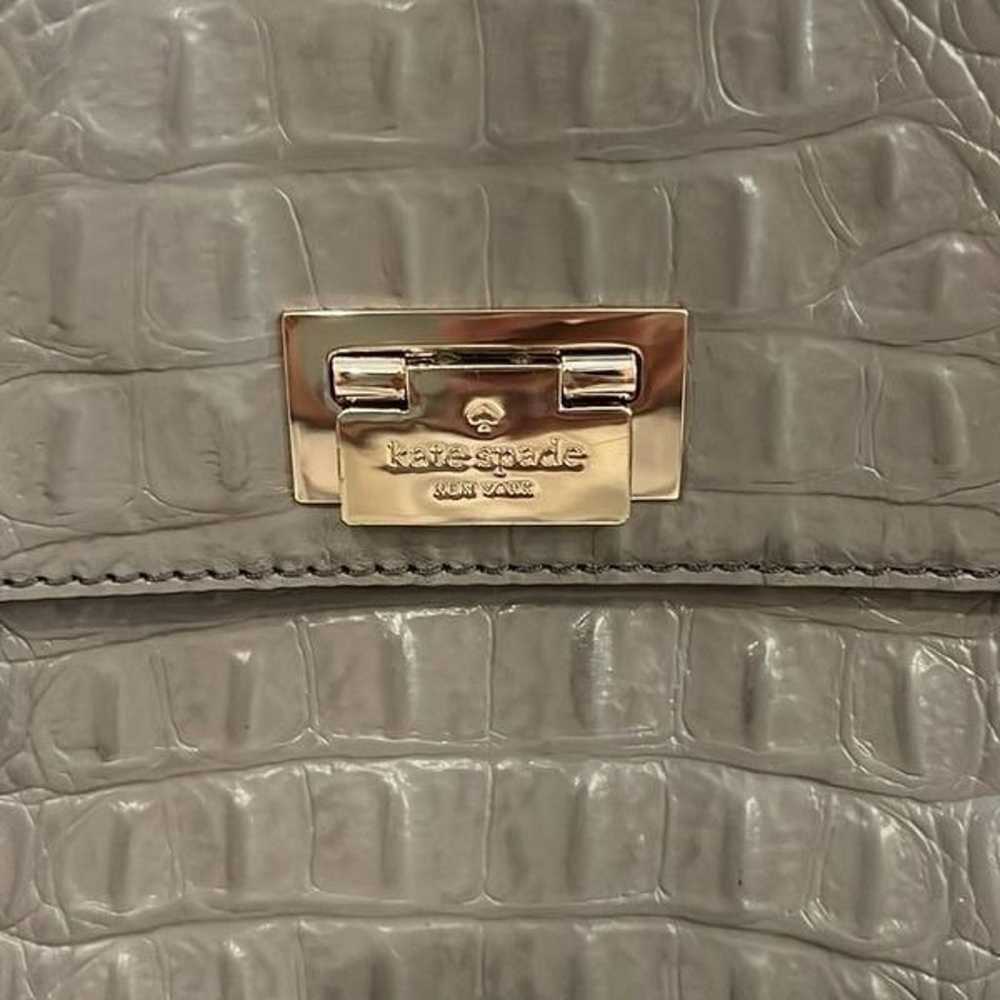 Gray Alligator Embossed Kate Spade tote - image 2