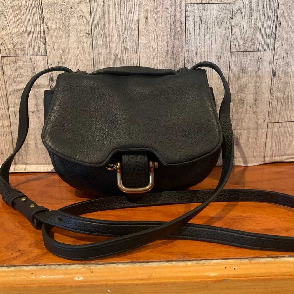 Vintage J Crew Black Leather Crossbody - image 10