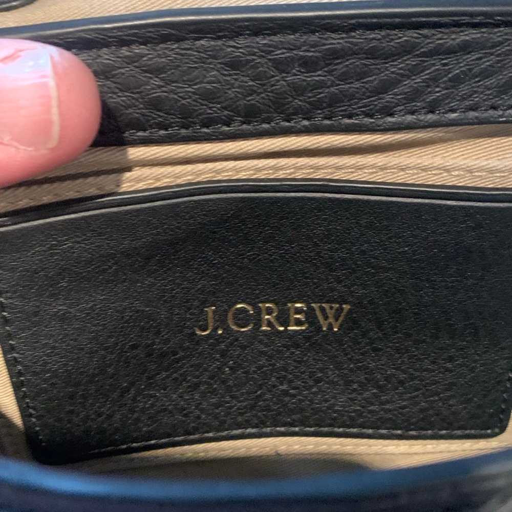 Vintage J Crew Black Leather Crossbody - image 3