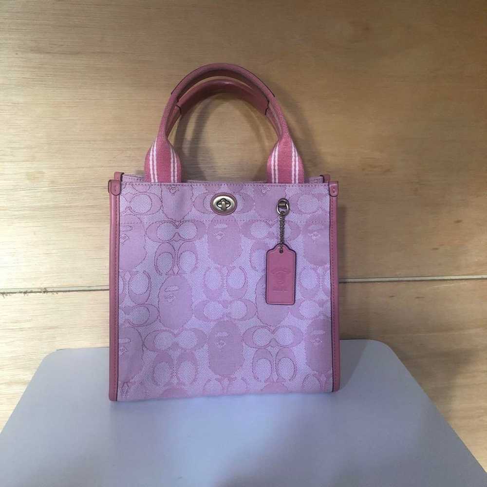 BAPE X COACH Collaboration Bag Tote Pink - image 1