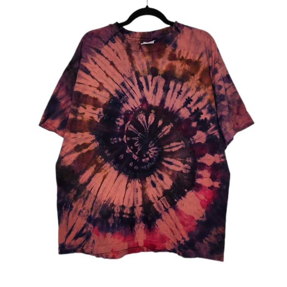 Vintage Vintage Hanes Custom Ice Tie Dye Swirl Si… - image 1