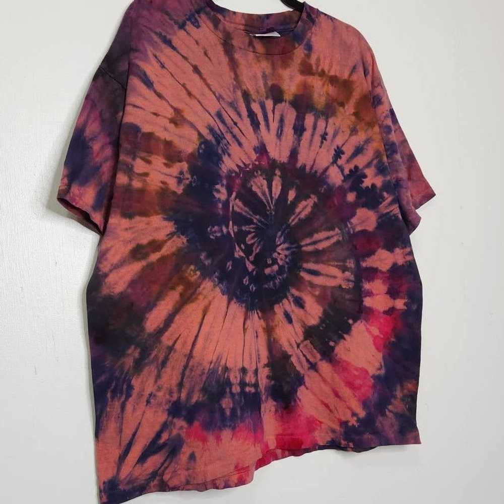 Vintage Vintage Hanes Custom Ice Tie Dye Swirl Si… - image 2