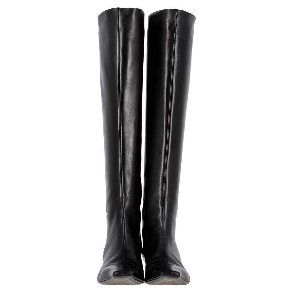 Product Details Khaite Black Leather Davis Knee H… - image 3