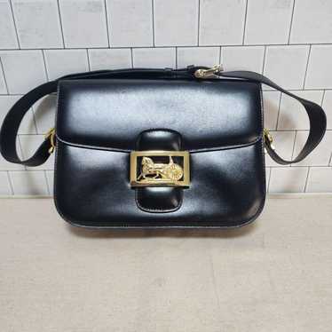 CELINE Black Leather Shoulder Bag Vintage - image 1