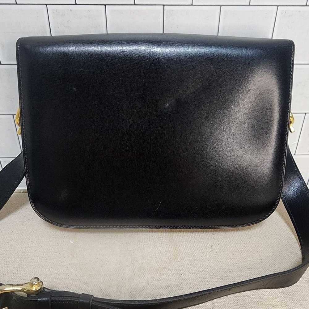 CELINE Black Leather Shoulder Bag Vintage - image 4