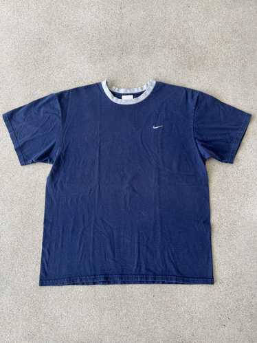 Nike Vintage 2000s Nike Navy/Grey Swoosh Embroide… - image 1