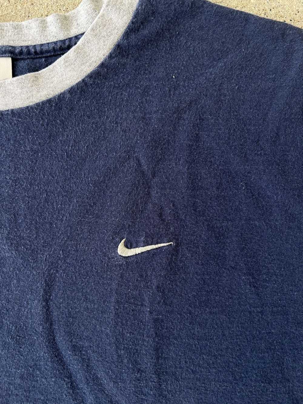 Nike Vintage 2000s Nike Navy/Grey Swoosh Embroide… - image 4