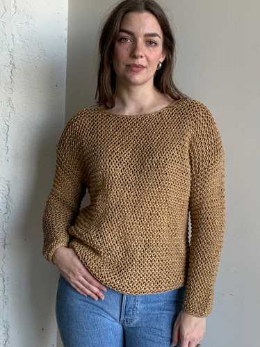 Tan hand knitted sweater