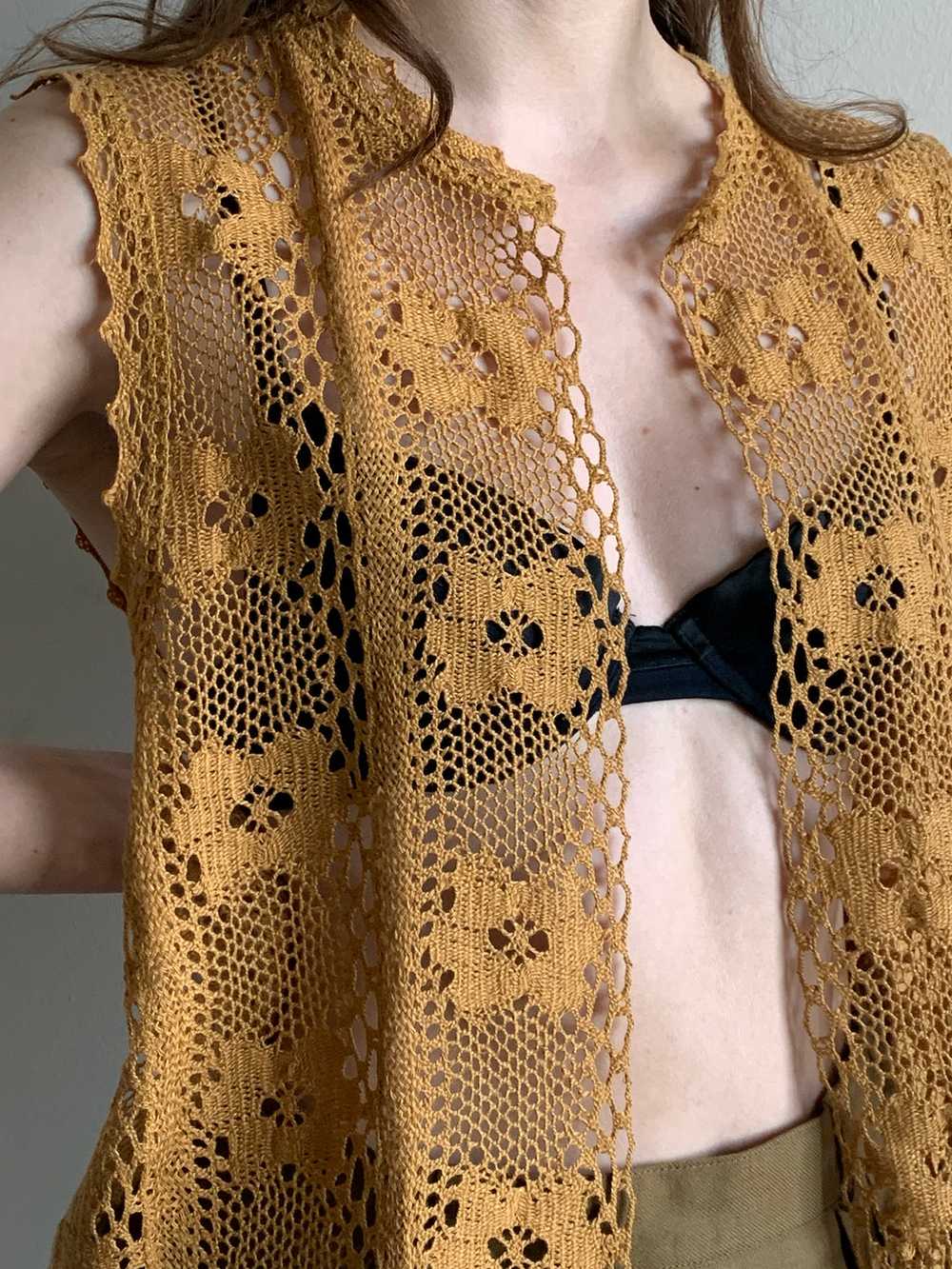 Issey Miyake crochet vest - image 2