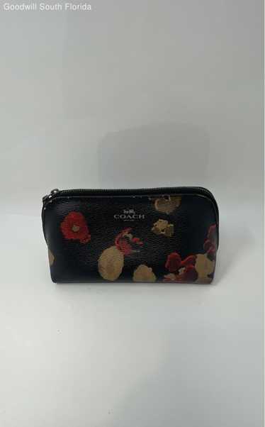 Coach Womens Black Red Halftone Floral Print Coate