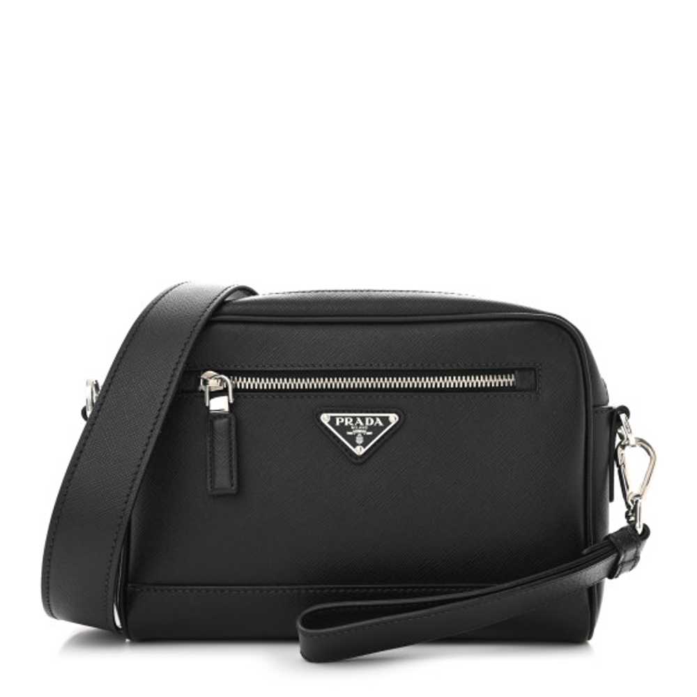 PRADA Saffiano Zip Crossbody Bag Black - image 1