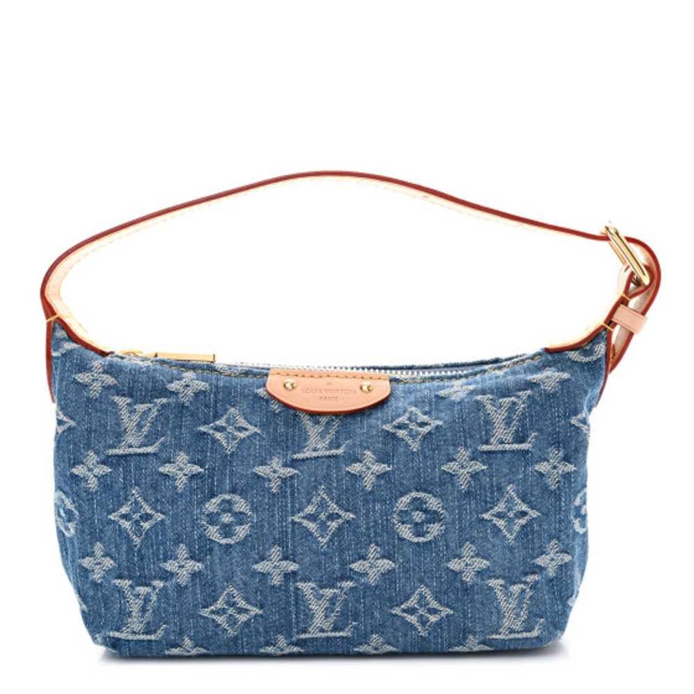 LOUIS VUITTON Monogram Denim Hills Pochette Blue - image 1