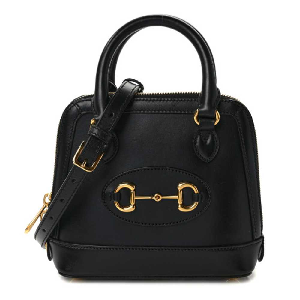 GUCCI Boarded Plutone Calfskin Mini Horsebit 1955… - image 1