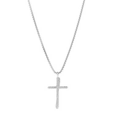 DAVID YURMAN Sterling Silver Diamond 35mm Crossov… - image 1