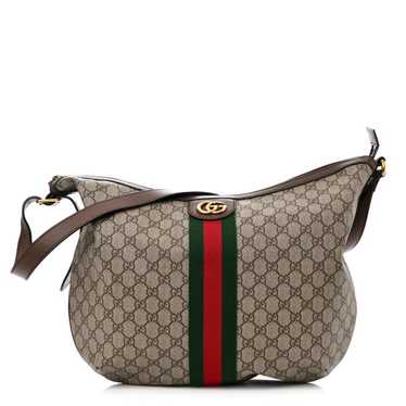 GUCCI GG Supreme Monogram Web Ophidia Half Moon Ho