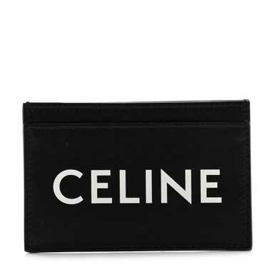 CELINE Calfskin Logo Card Holder Black - image 1