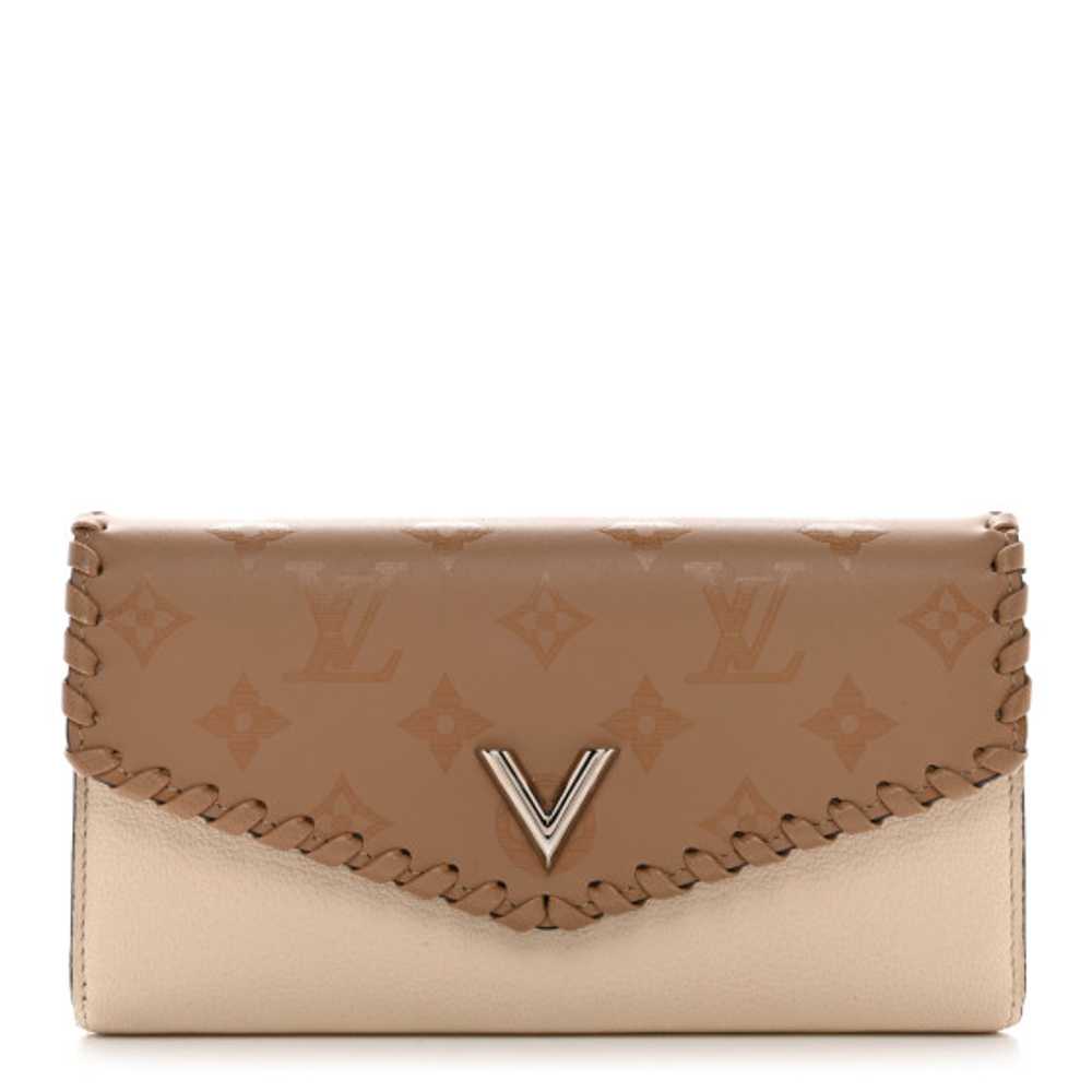 LOUIS VUITTON Monogram Cuir Plume Very Wallet Ses… - image 1