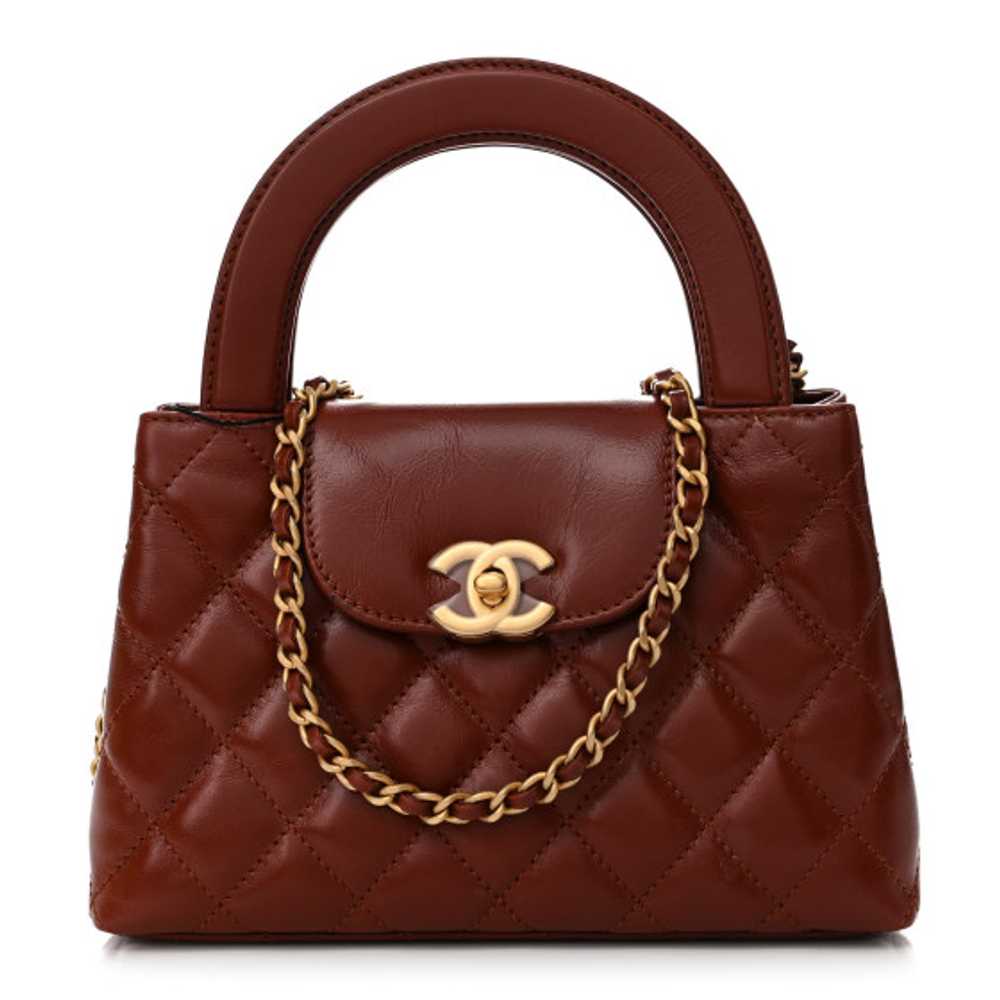 CHANEL Shiny Aged Calfskin Quilted Nano Kelly Sho… - image 1