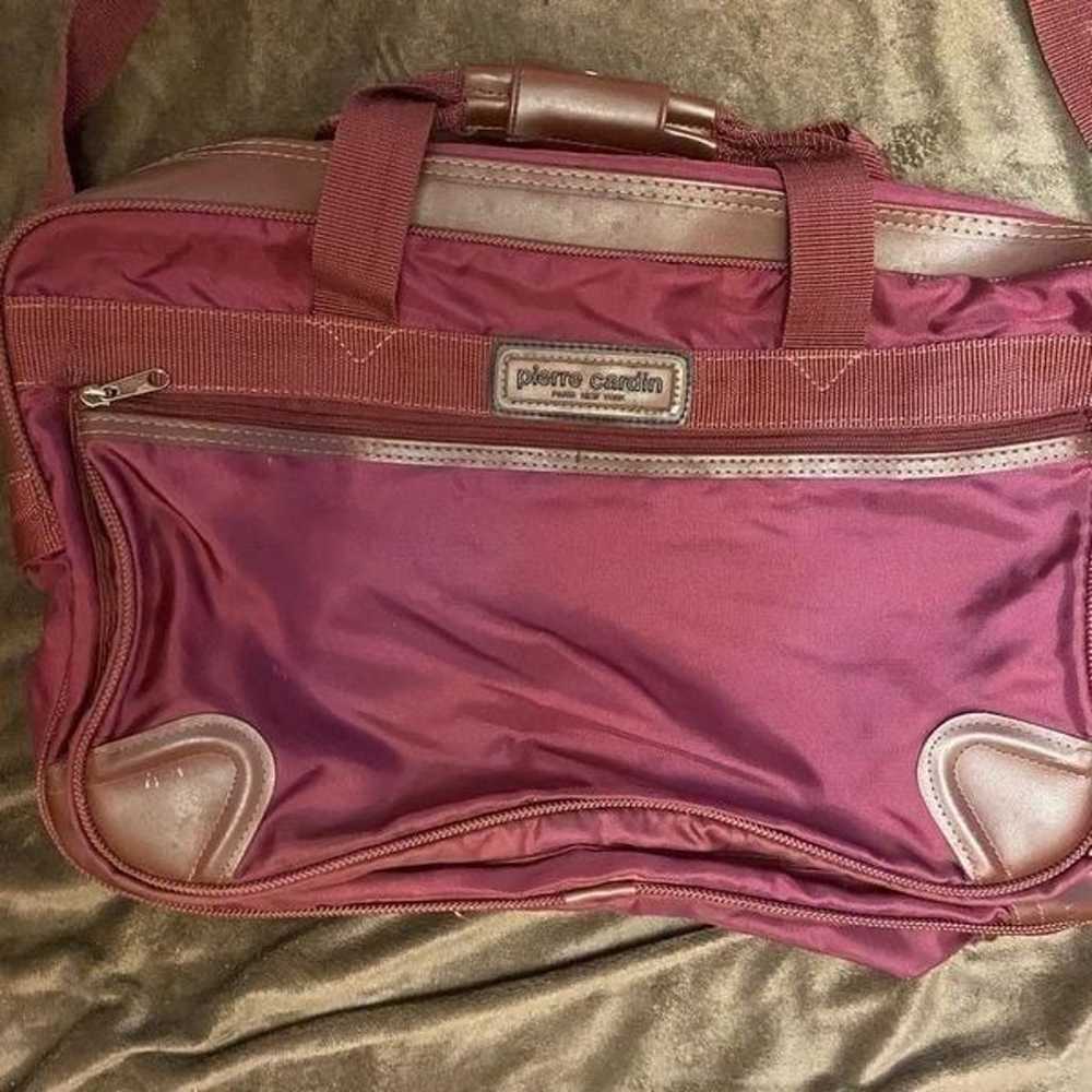 Vintage Pierre Cardin burgundy travel bag Unisex - image 9