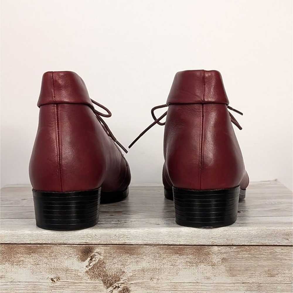 St Johns Bay Vintage Red Leather Ankle Boots Wome… - image 4