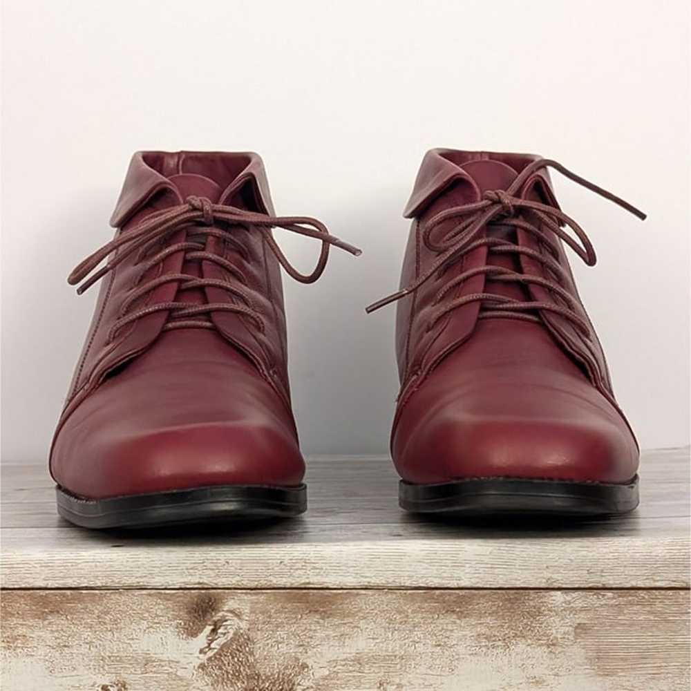 St Johns Bay Vintage Red Leather Ankle Boots Wome… - image 5