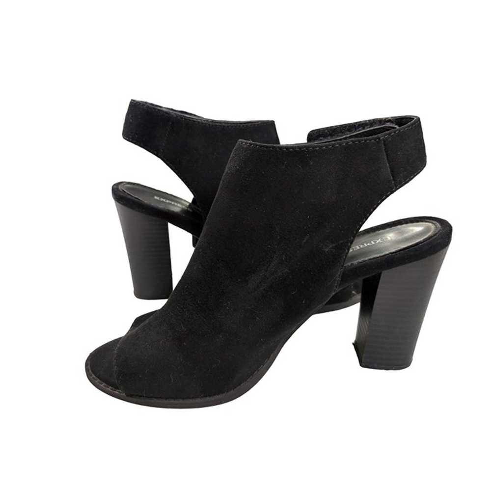 Express Bootie Womens 7 High Heel Tassel Black Fa… - image 6