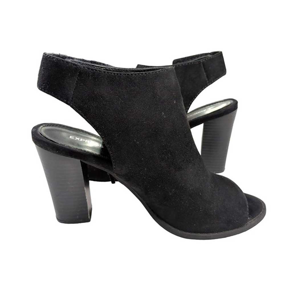 Express Bootie Womens 7 High Heel Tassel Black Fa… - image 7