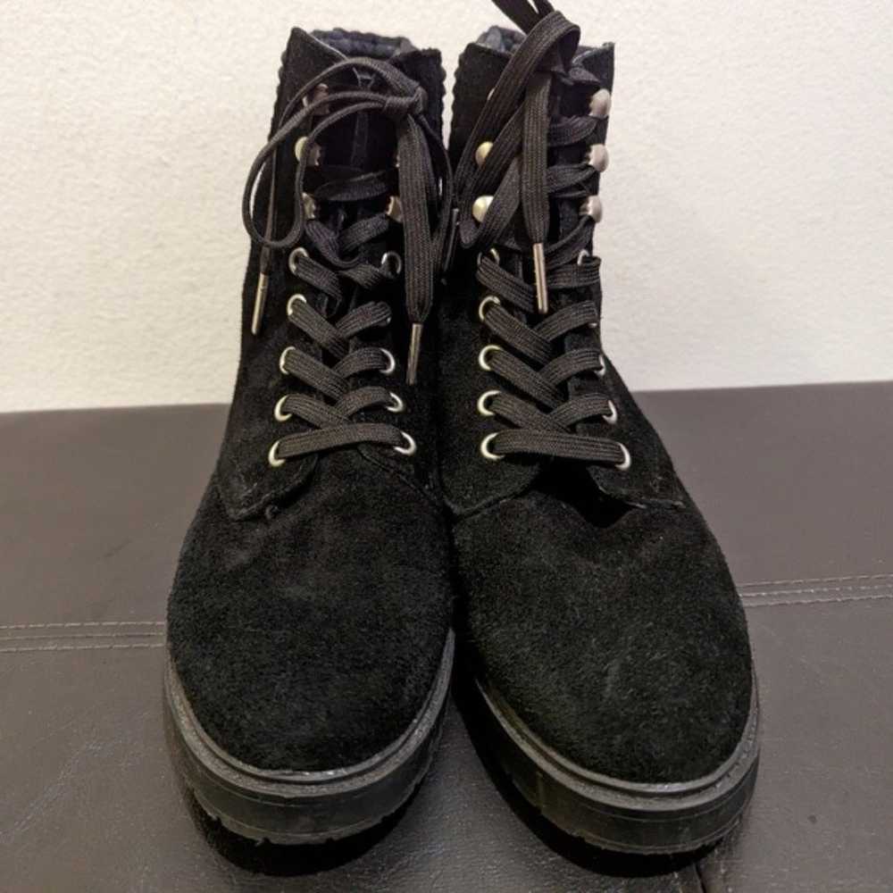 Splendid Sloane Black Genuine Suede Lace Up Ankle… - image 3