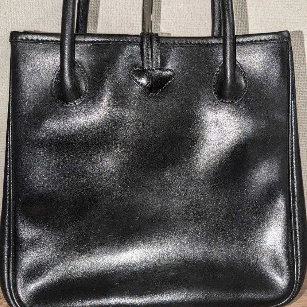 LONGCHAMP Leather Tote Bag Handbag Black - image 7