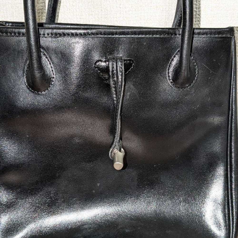 LONGCHAMP Leather Tote Bag Handbag Black - image 8