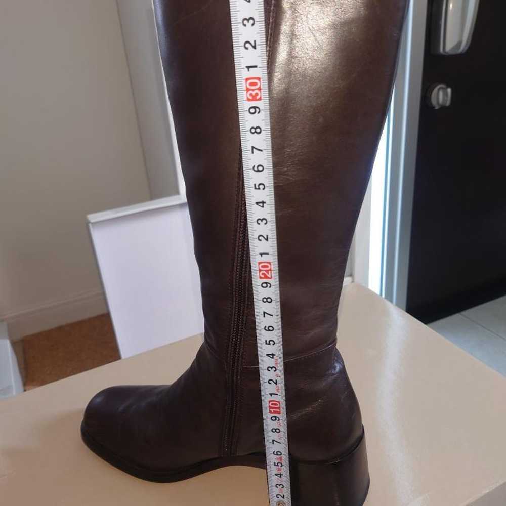 [MARGARET HOWELL] Leather Long Boots Brown [24cm] - image 11