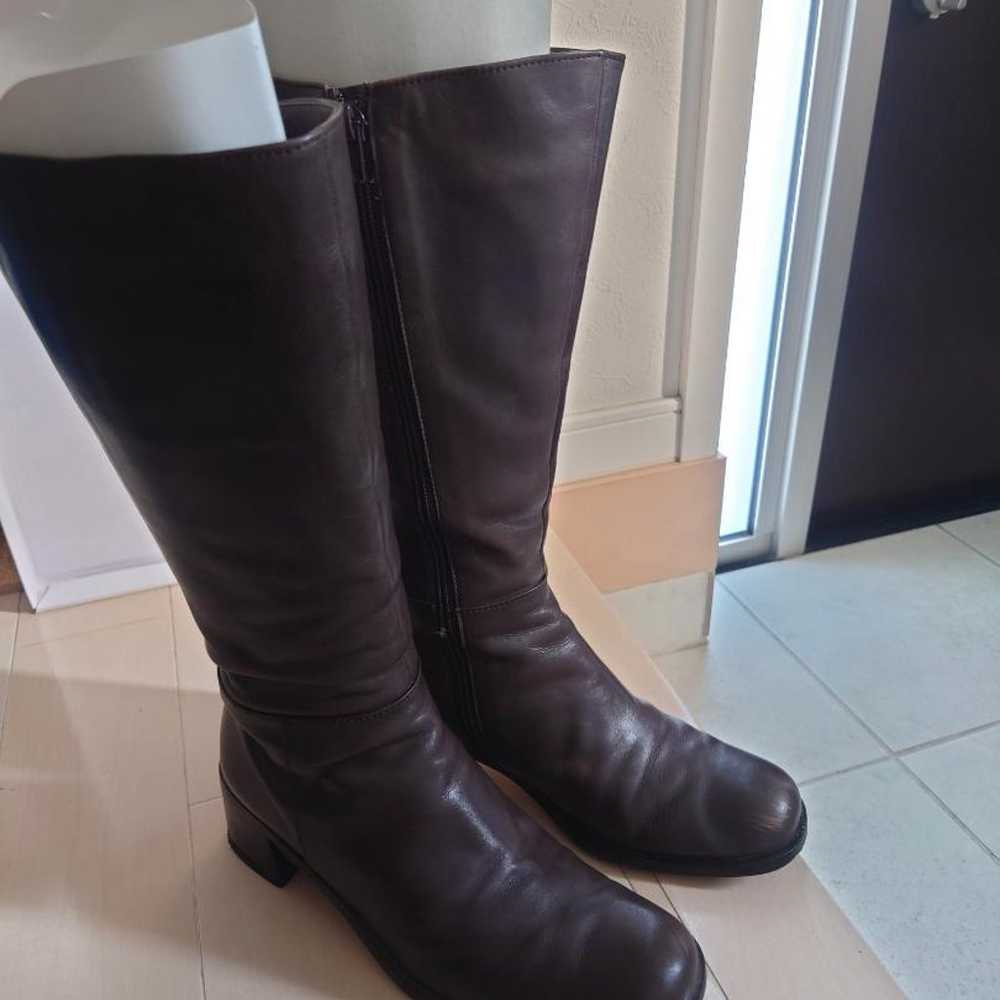 [MARGARET HOWELL] Leather Long Boots Brown [24cm] - image 1