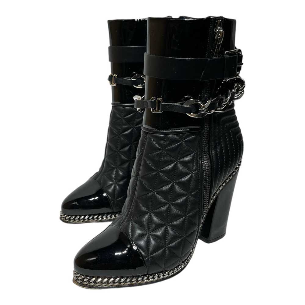 BALMAIN/Biker Boots/EU 39/Leather/BLK/QUILTED - image 1