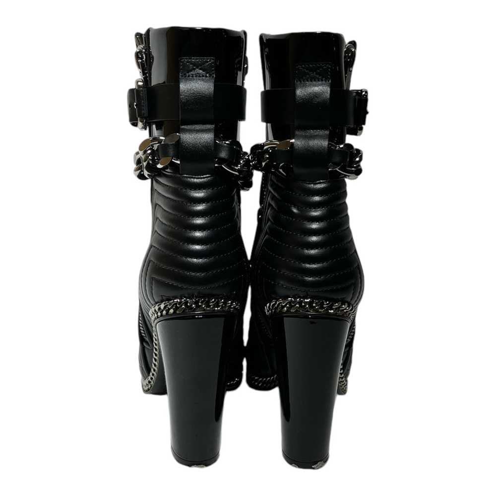 BALMAIN/Biker Boots/EU 39/Leather/BLK/QUILTED - image 2