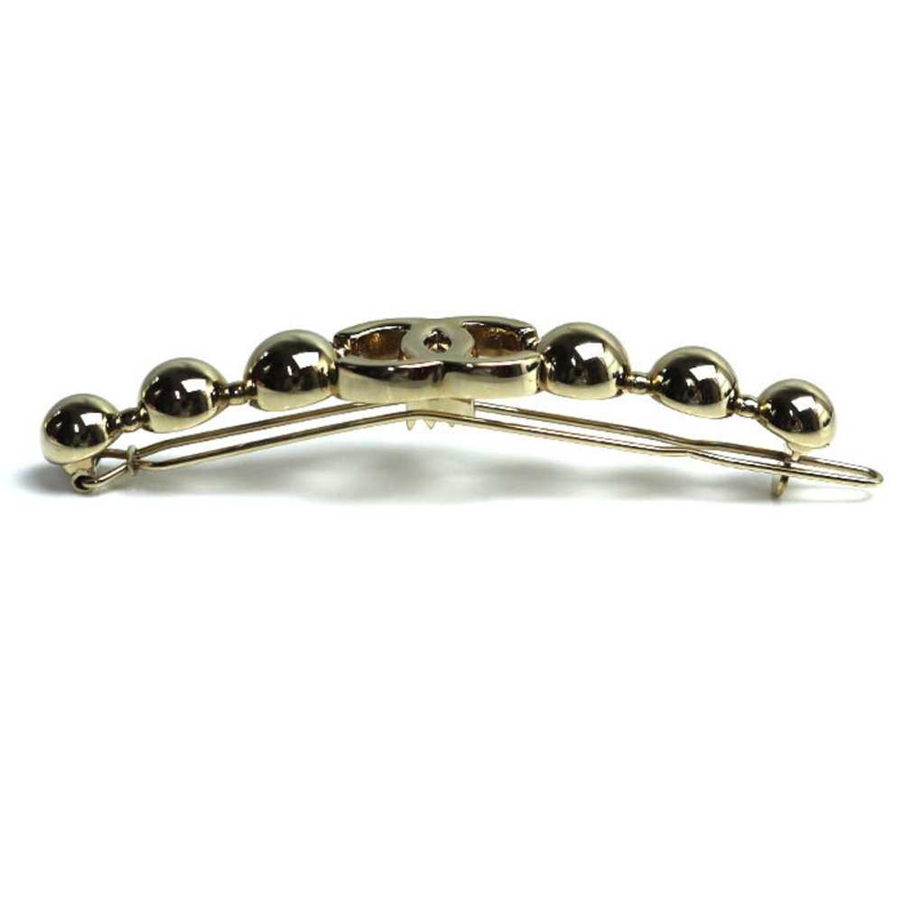 Chanel CHANEL Metal Coco Mark Gold Hair Clip Barr… - image 2