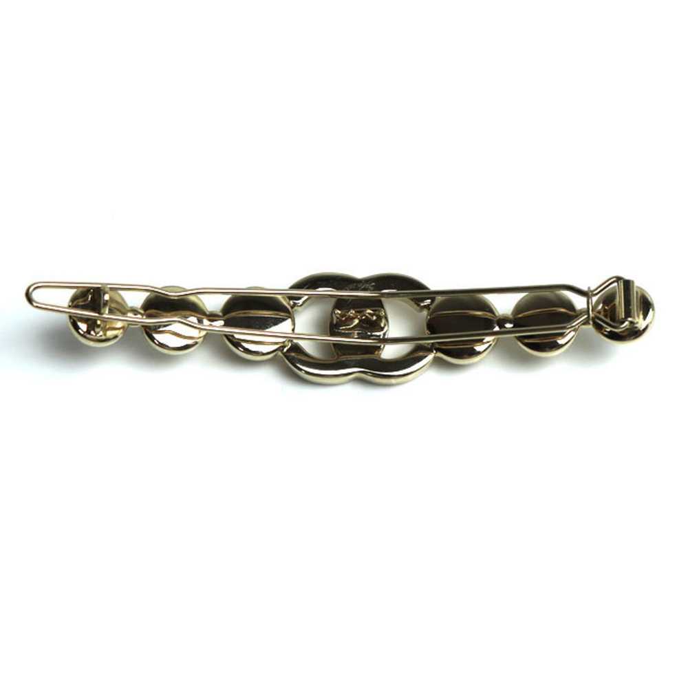 Chanel CHANEL Metal Coco Mark Gold Hair Clip Barr… - image 3