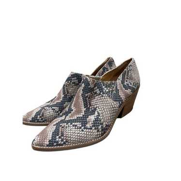 New Lucky Brand Tabea Snakeskin Ankle Booties Heel