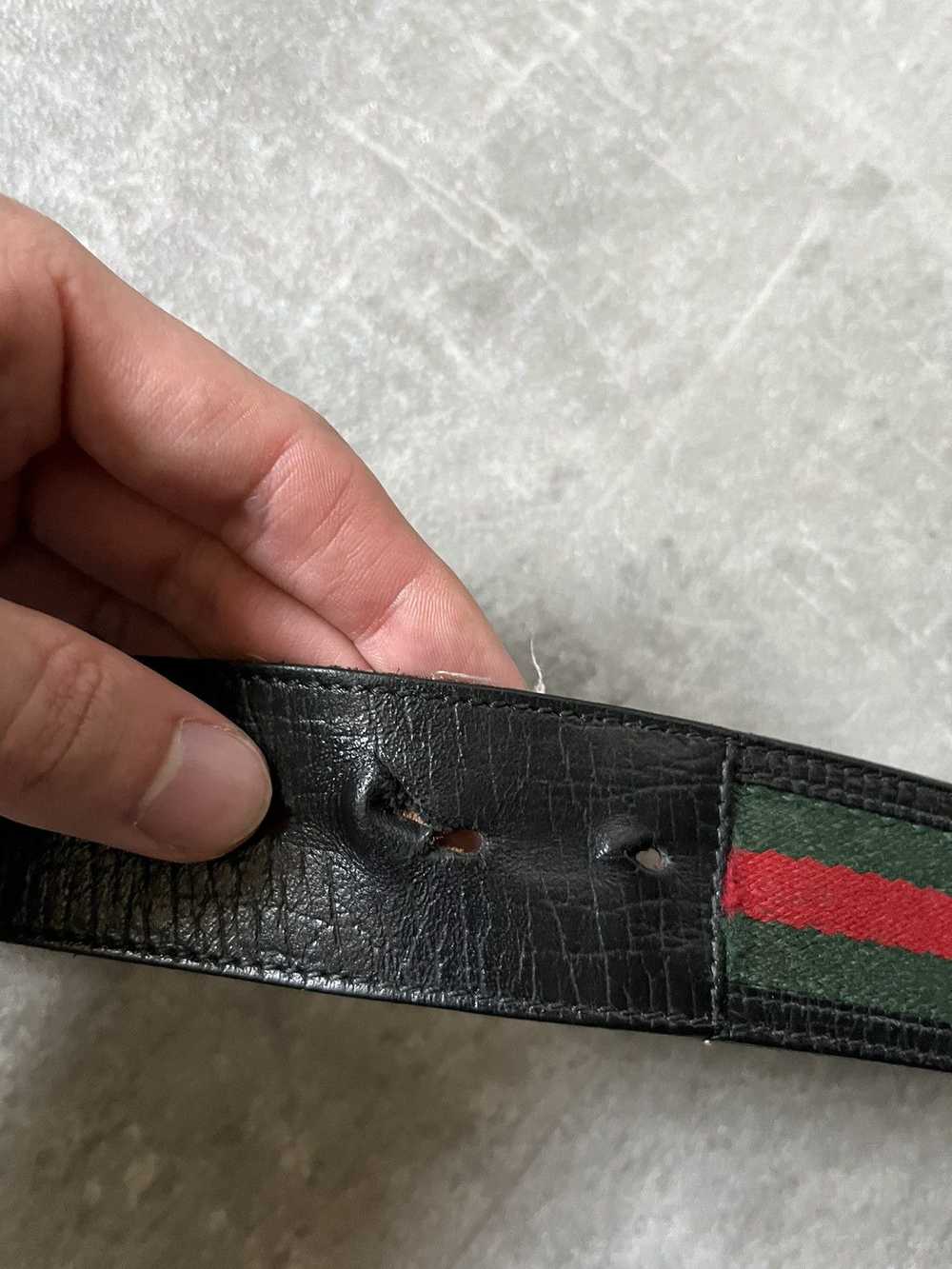 Gucci × Luxury × Vintage Gucci GG leather belt gr… - image 12