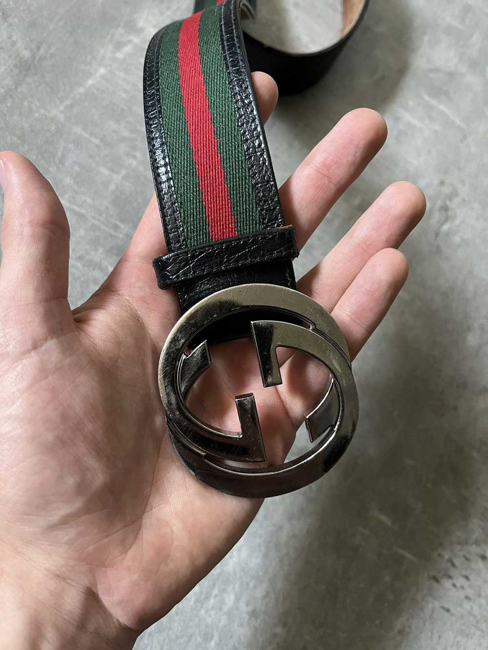 Gucci × Luxury × Vintage Gucci GG leather belt gr… - image 3