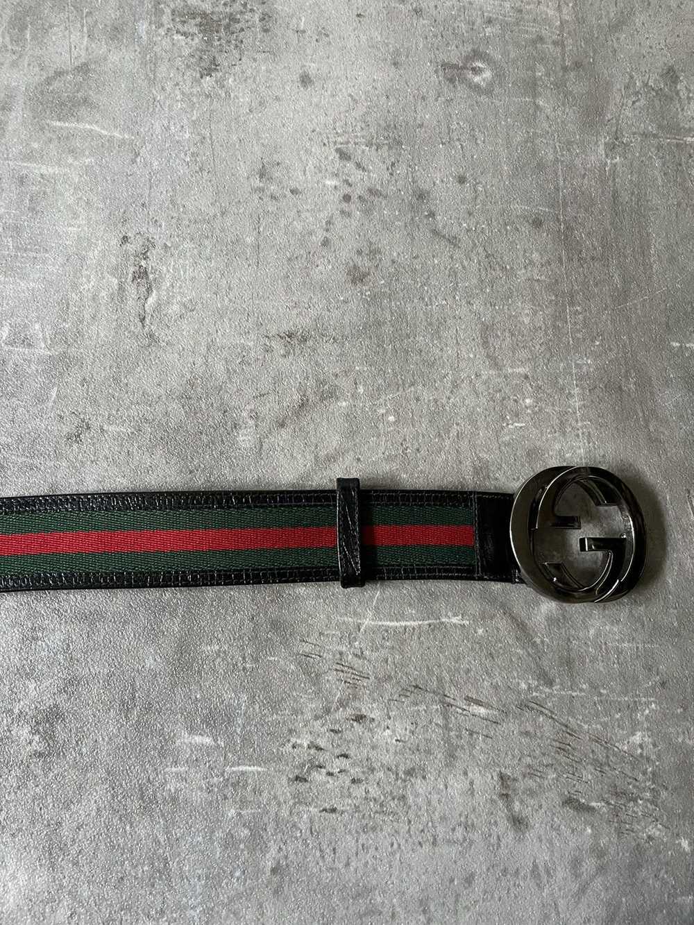 Gucci × Luxury × Vintage Gucci GG leather belt gr… - image 4