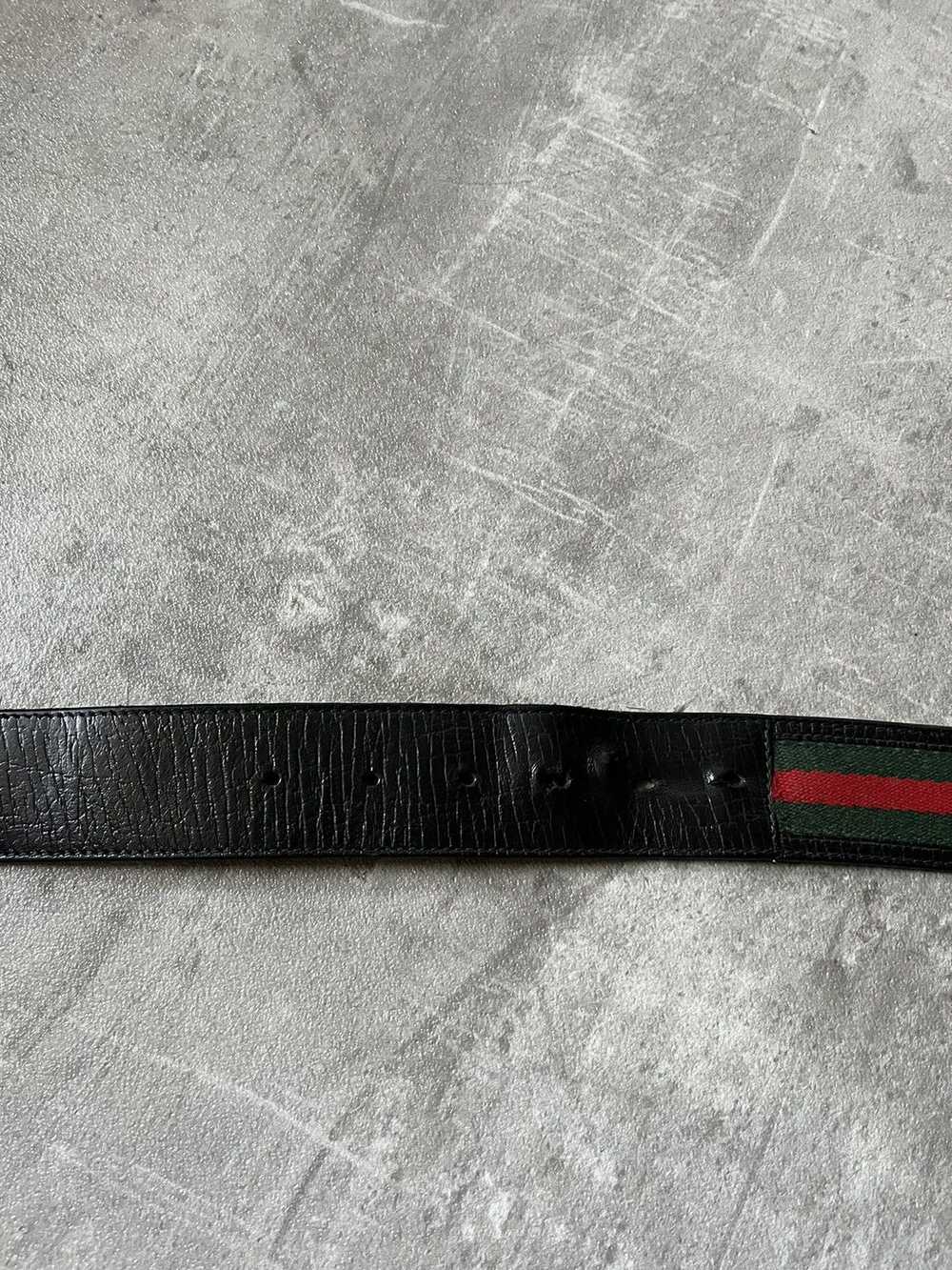 Gucci × Luxury × Vintage Gucci GG leather belt gr… - image 9