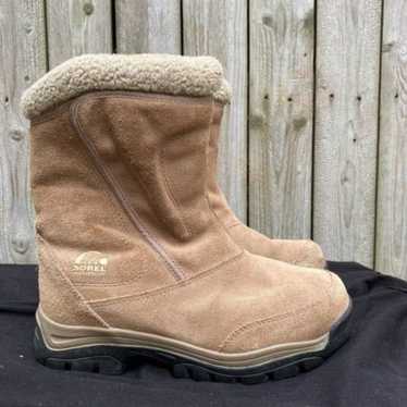 Sorel Thinsulate Tan Suede Leather Boots 8