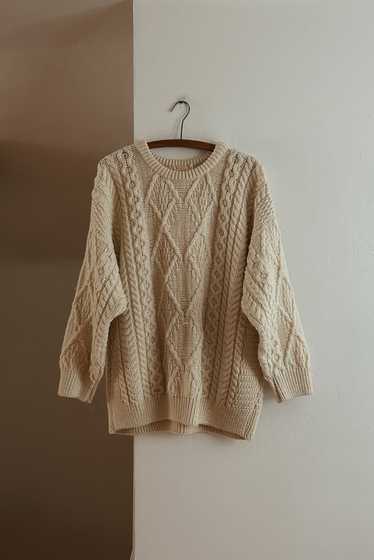 1980's PURE WOOL FISHERMAN KNIT JUMPER