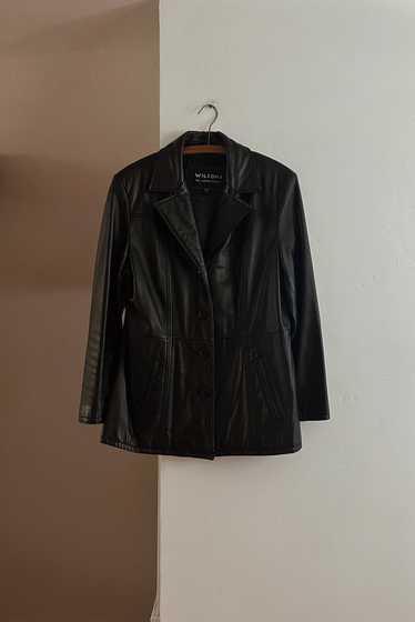 1990's WILSONS CLASSIC BLACK LEATHER JACKET